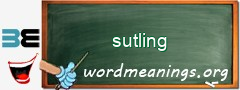WordMeaning blackboard for sutling